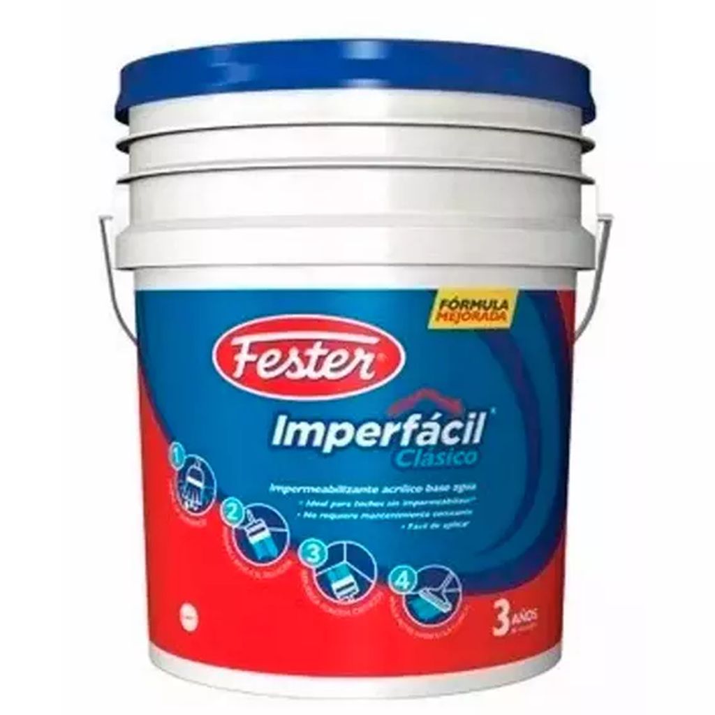IMPERMEABILIZANTE 3 AÑOS ROJO 4 LT (IMPERFACIL CLASICO), FESTER