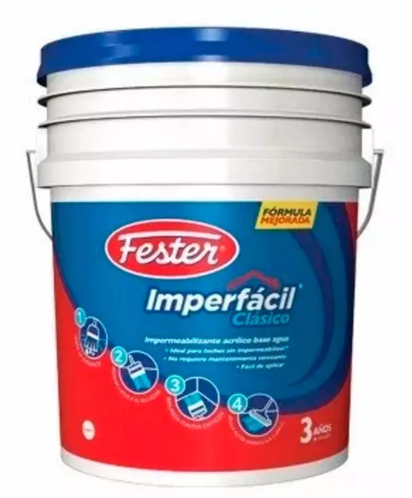IMPERMEABILIZANTE 3 AÑOS ROJO 19 LT (IMPERFACIL CLASICO), FESTER