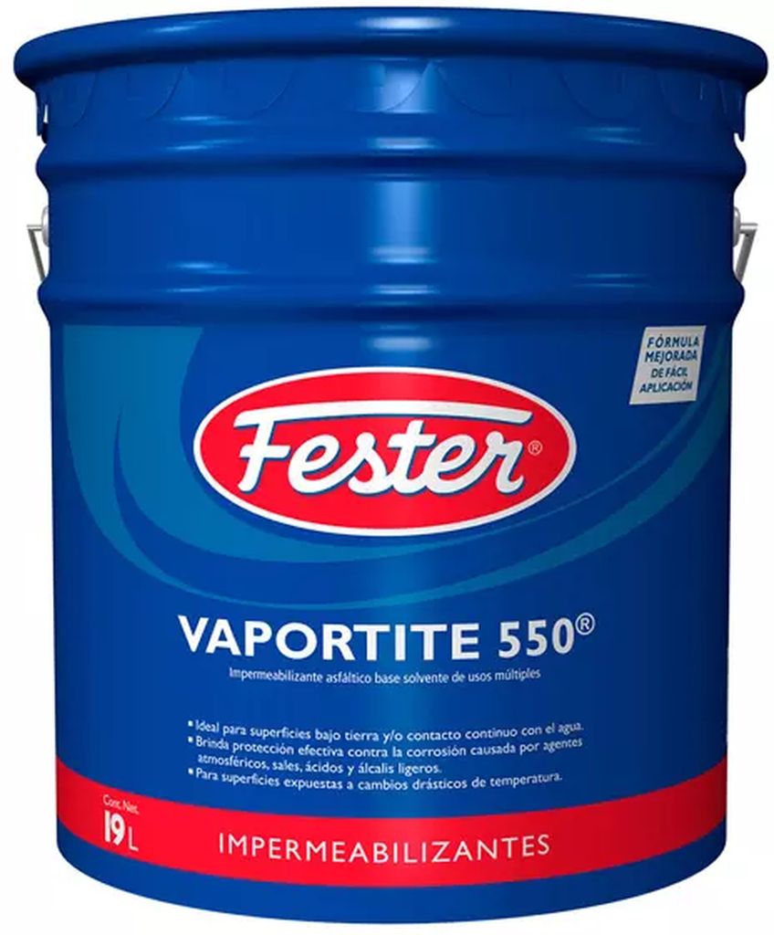 IMPERMEABILIZANTE ASFALTICO BASE SOLVENTE 19 LT (VAPORTITE 550), FESTER