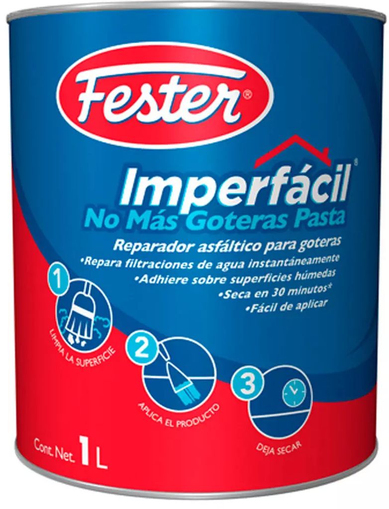 TAPA GOTERAS 1 LT (FESTER IMPERFACIL NO MAS GOTERA PASTA), FESTER