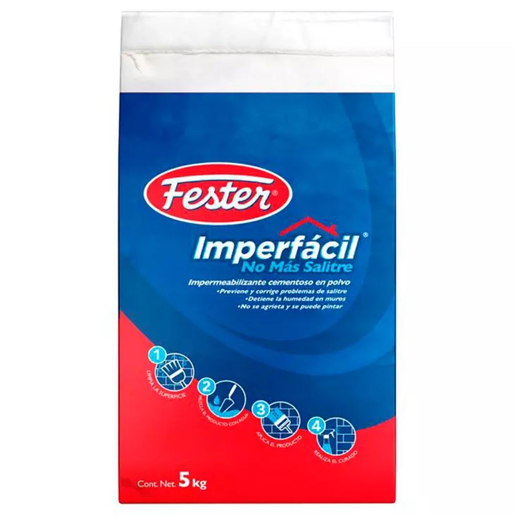 ELIMINADOR DE SALITRE Y HUMEDAD 5 KG (IMPERFACIL NO MAS SALITRE), FESTER