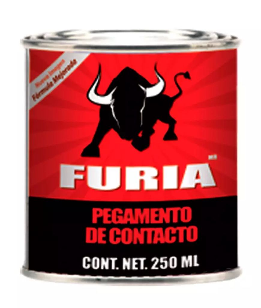 PEGAMENTO DE CONTACTO 250 ML (8.45 OZ) BASE SOLVENTE COLOR AMARILLO, FURIA