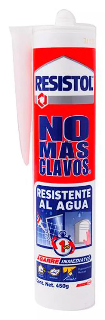PEGAMENTO DE CONTACTO MONTAJE INSTANTANEO 450 GR (15.87 OZ) RESISTENTE AL AGUA (NO MAS CLAVOS), RESISTOL
