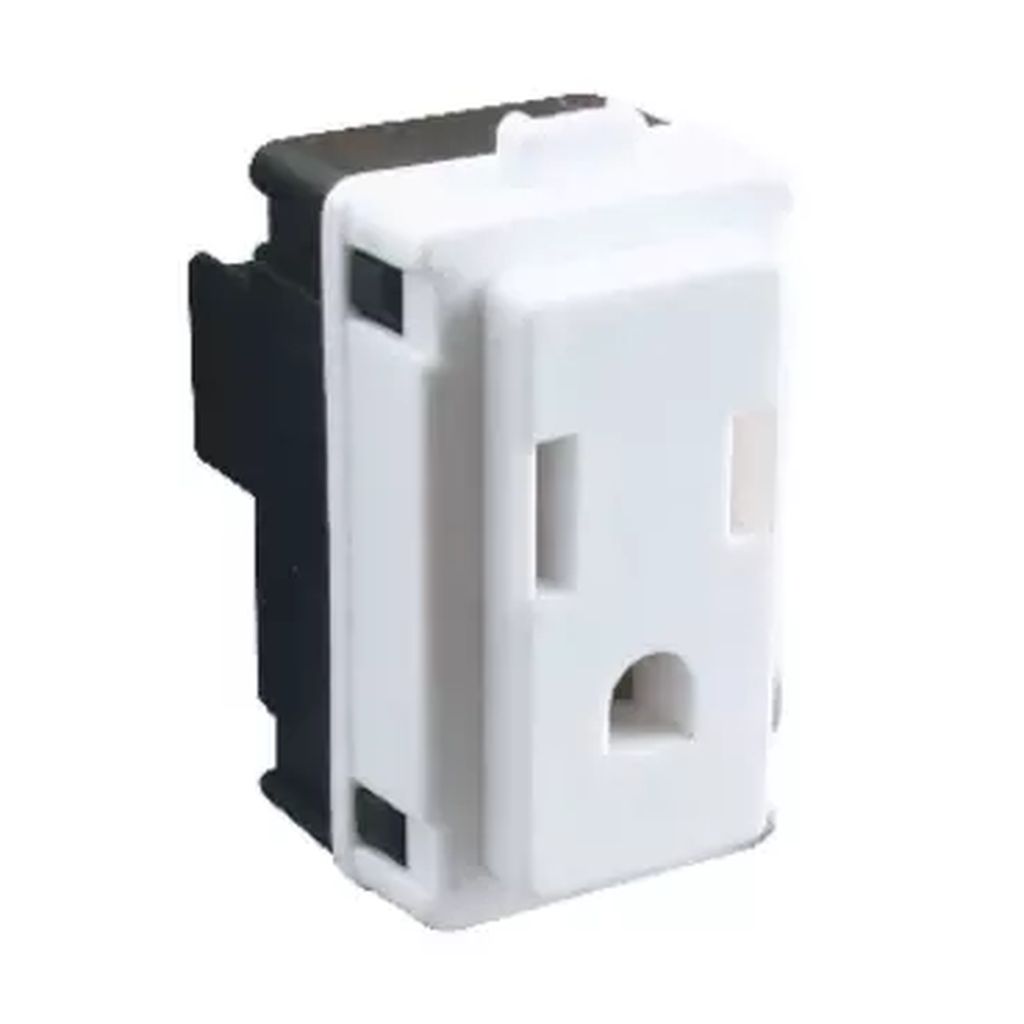 CONTACTO ELECTRICO SENCILLO 2P+T CON PROTECCION INFANTIL 16A 127V BLANCO, MARISIO