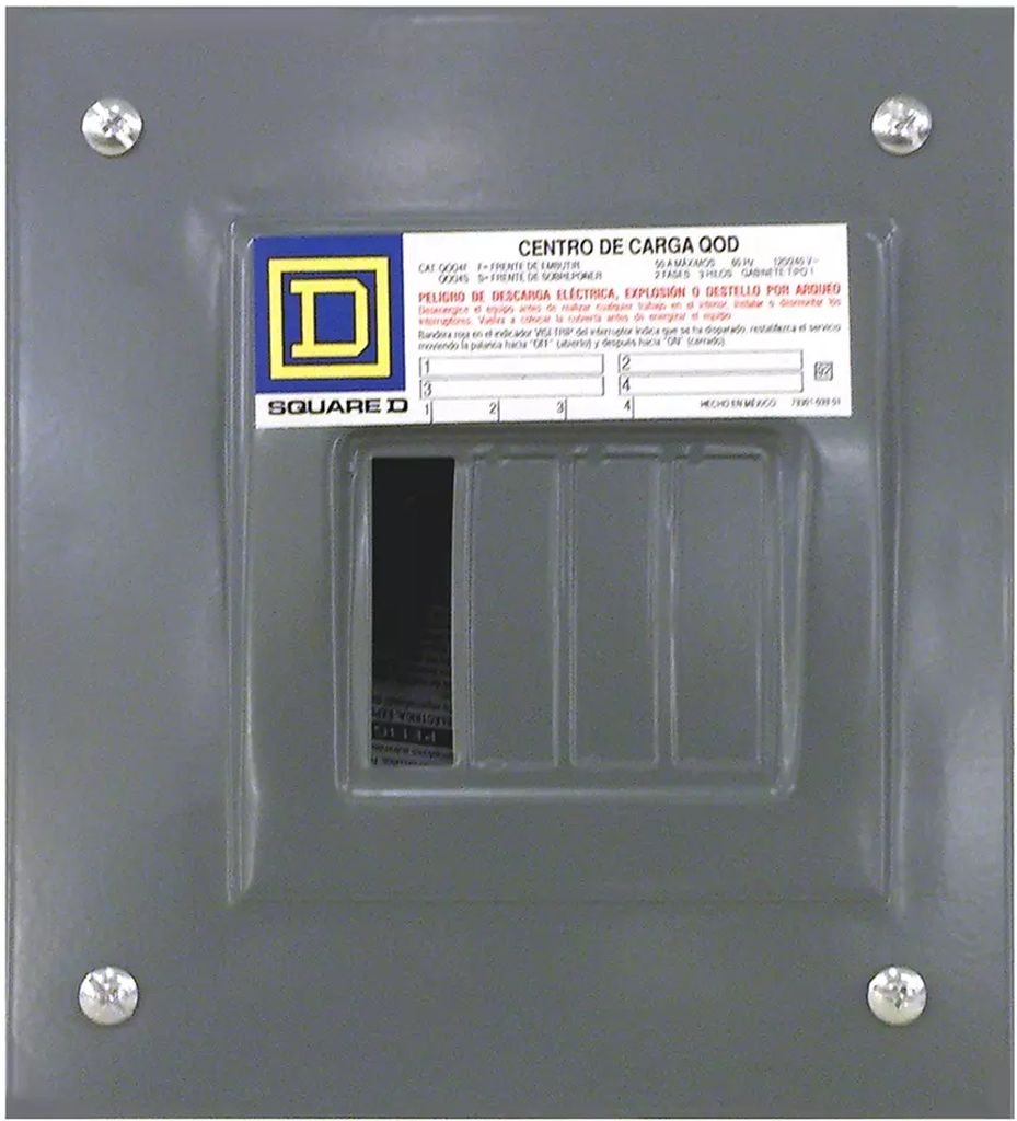 CENTRO DE CARGA 4 POLOS PARA EMPOTRAR 120/240 V AC, SQUARE D