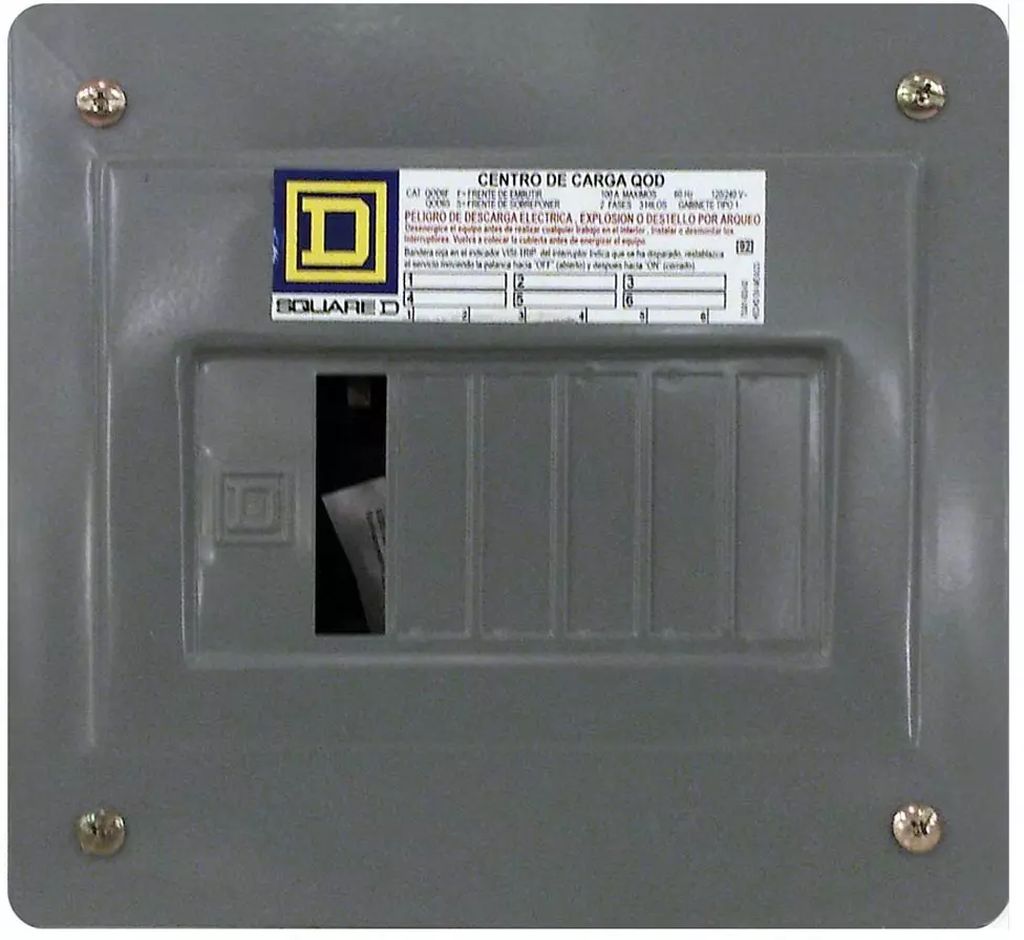 CENTRO DE CARGA 6 POLOS PARA EMPOTRAR 120/240 V AC, SQUARE D