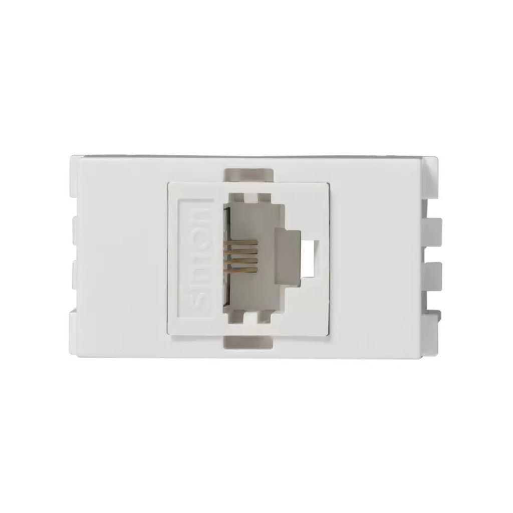 CONECTOR ELECTRICO PARA TELEFONO 4 HILOS COLOR BLANCO, SIMON