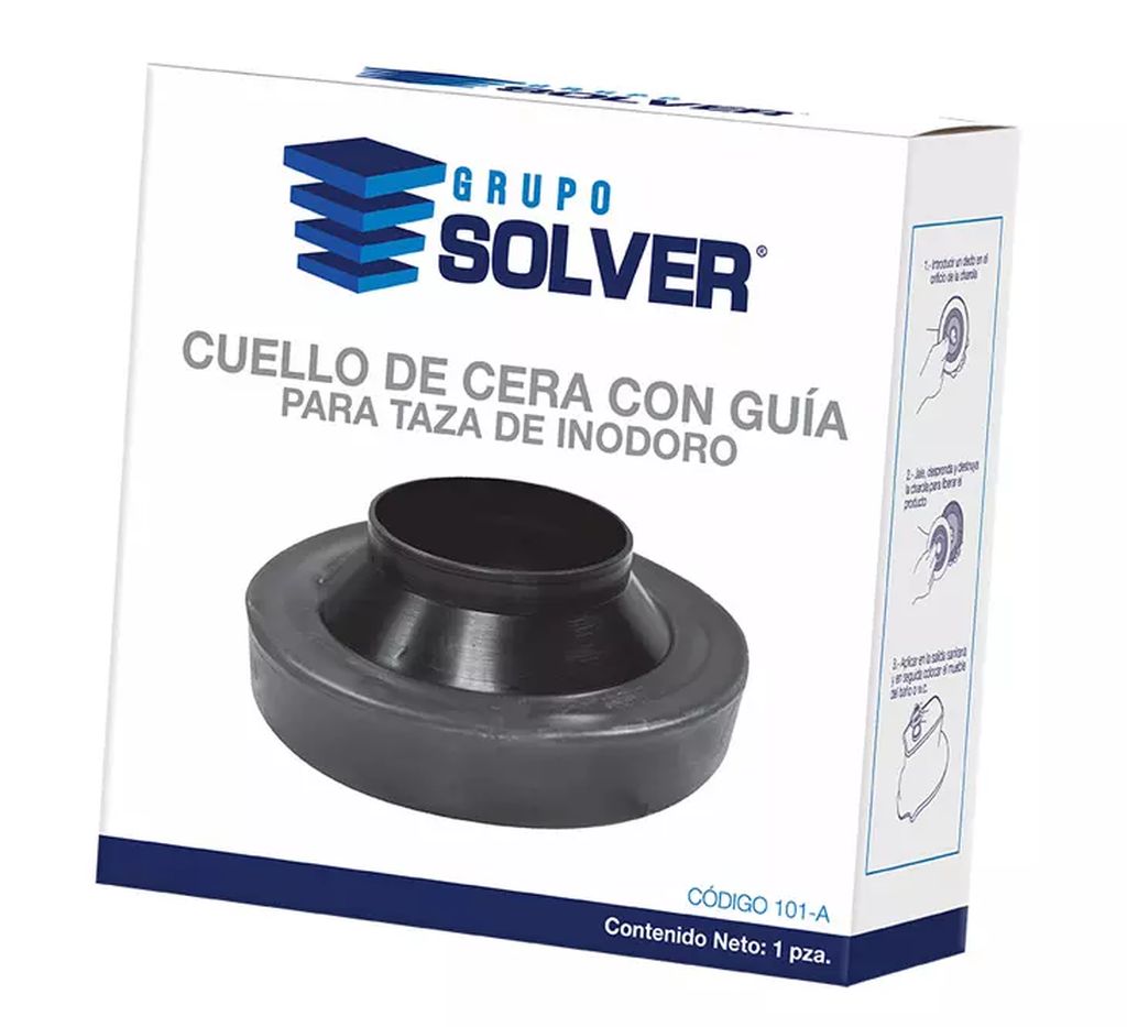 ANILLO DE CERA PARA SANITARIO CON GUIA CON CAJA, SOLVER