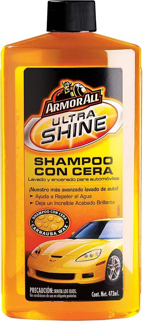 SHAMPOO AUTOMOTRIZ 473ML CON CERA ULTRASHINE, ARMOR ALL