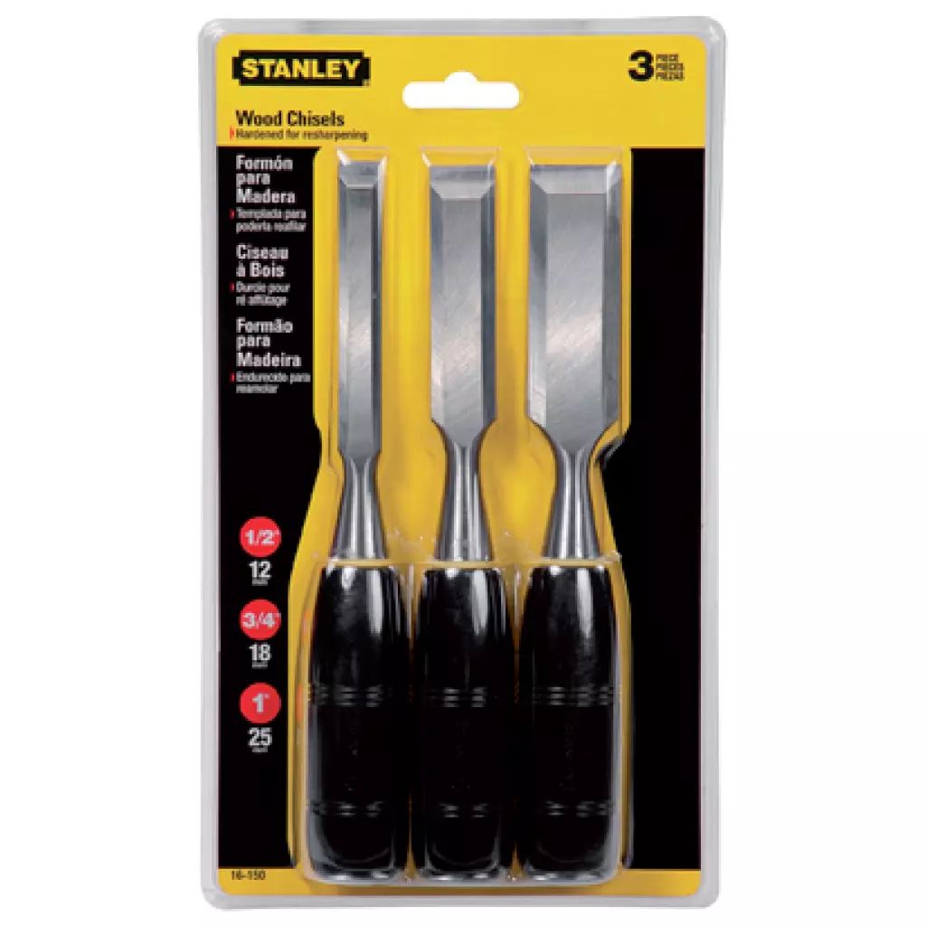 JUEGO DE FORMONES 1/2"-3/4"-1" HOJA CORTA MANGO POLIPROPILENO 3 PZAS, STANLEY