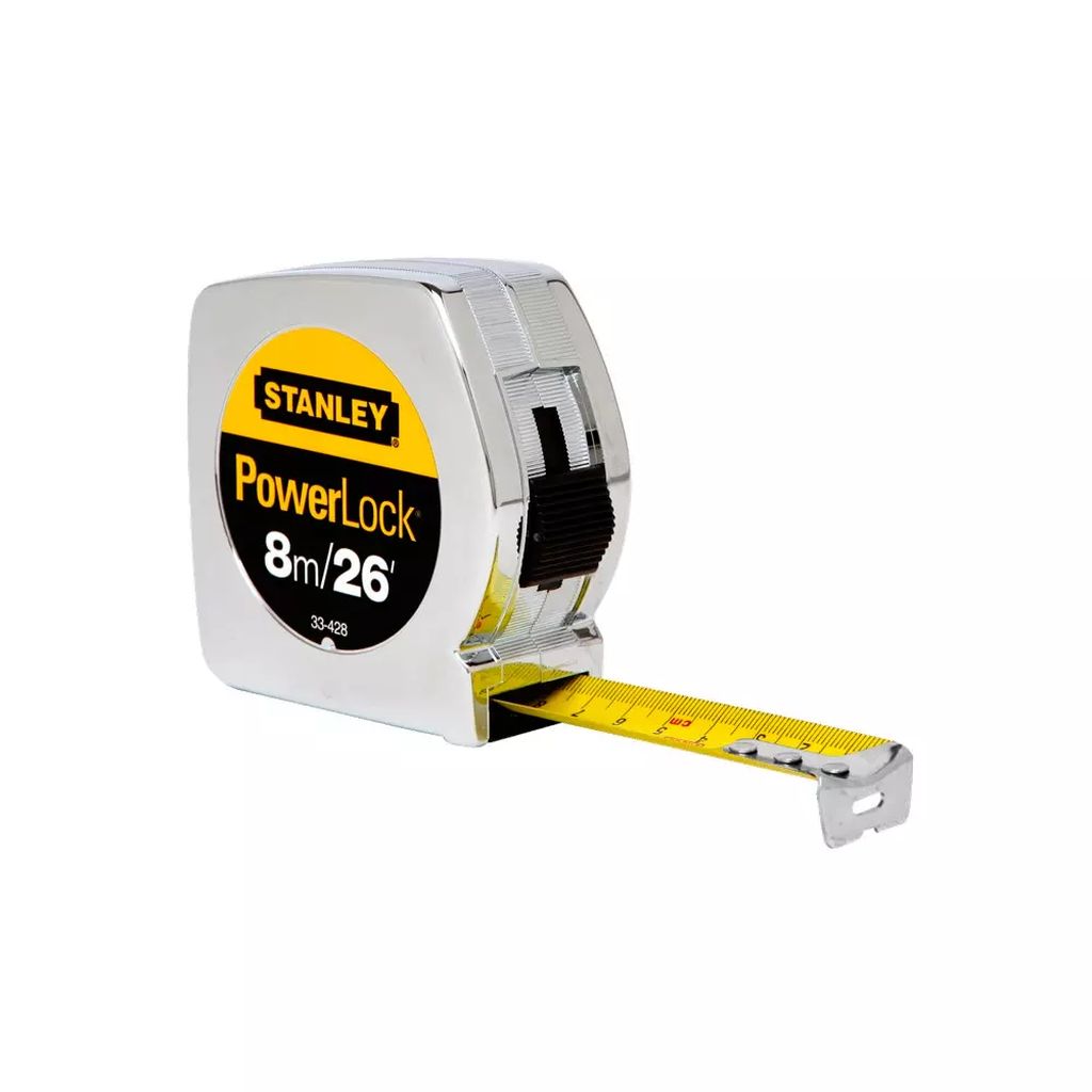 FLEXOMETRO 8.0MT X 25MM METALICO POWERLOCK, STANLEY