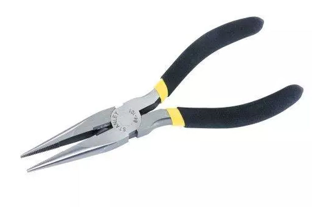 PINZA PARA ELECTRICISTA 6" PUNTA LARGA CORTE LATERAL, STANLEY