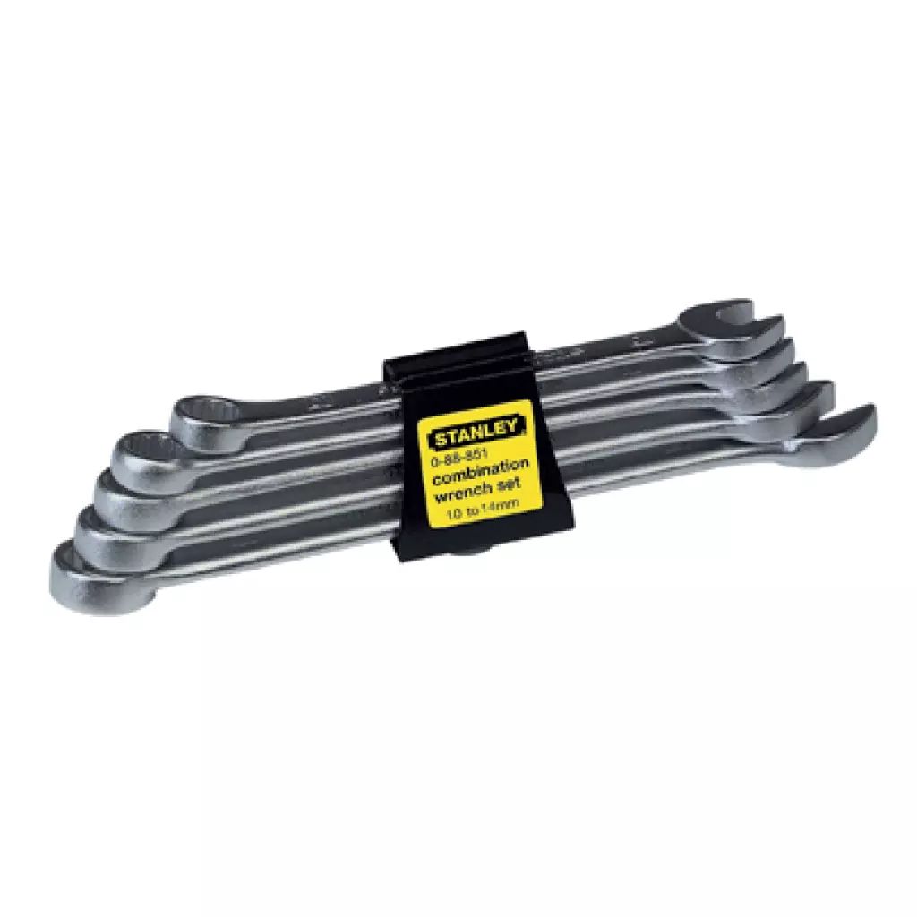 JUEGO DE LLAVES COMBINADAS PLG 5 PZAS RACK SATINADA, STANLEY