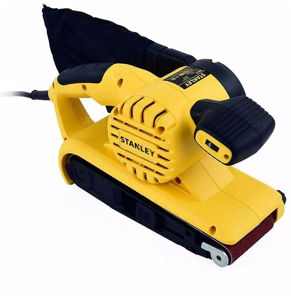 LIJADORA DE BANDA 3" X 21" 900 W 240-380 M/MIN CON BOLSA RECOLECTORA, STANLEY