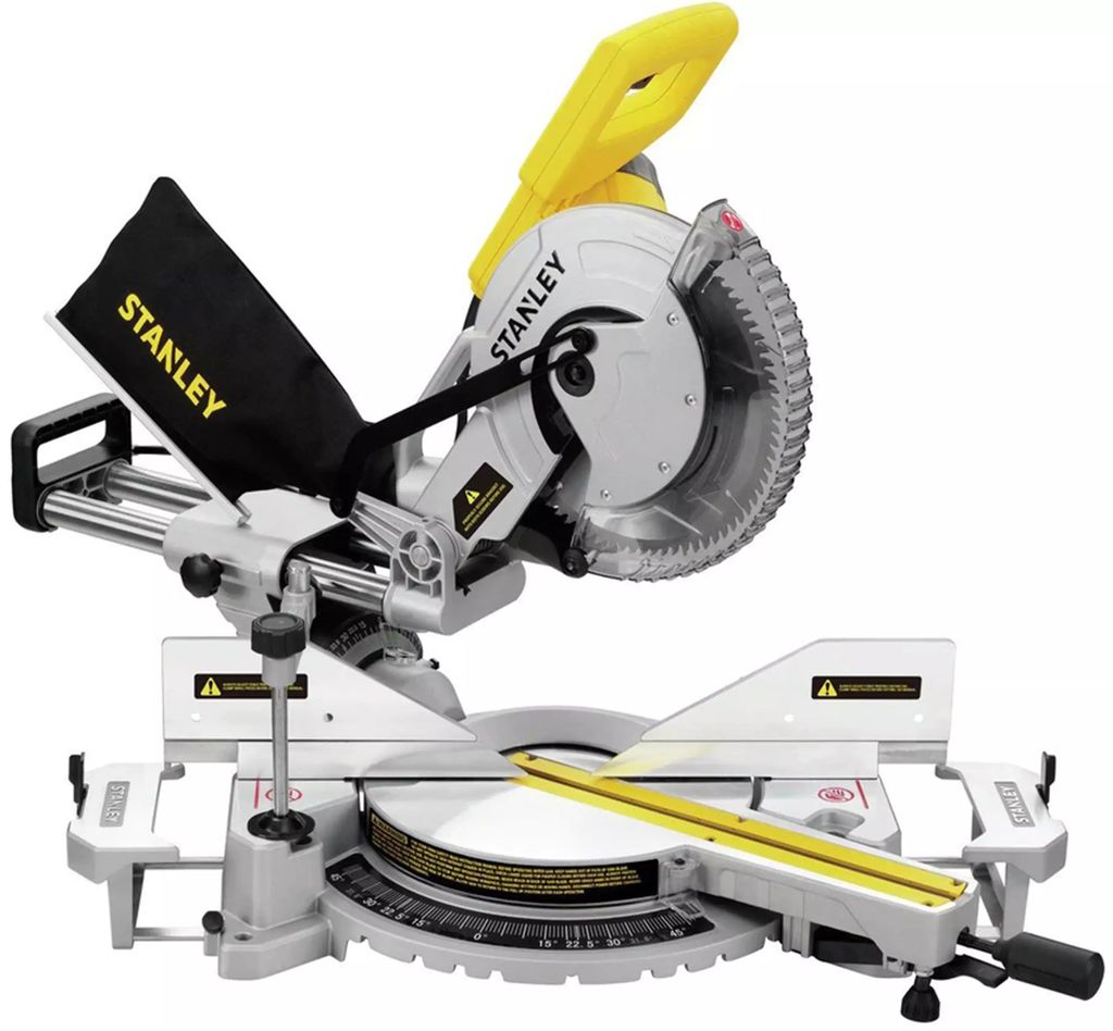 SIERRA INGLETADORA DESLIZANTE 10" 120V 1800W 4800RPM INCLUYE SIERRA CIRCULAR C/80 DIENTES ALUMINIO, STANLEY