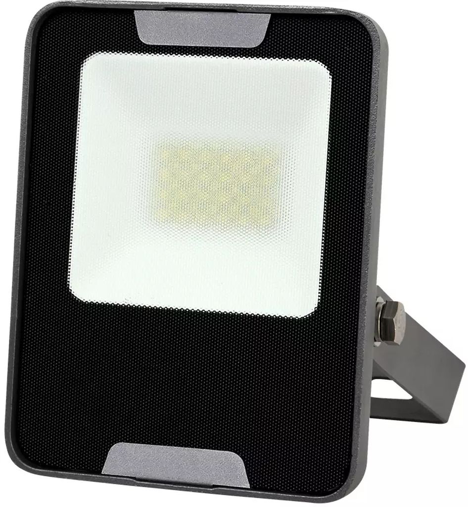 LAMPARA TIPO REFLECTOR DE LED NEGRO ALUMINIO 20 W LUZ DE DIA 6500 K 1600 LM 110-220V IP65 (ZIBAL II), TECNOLITE