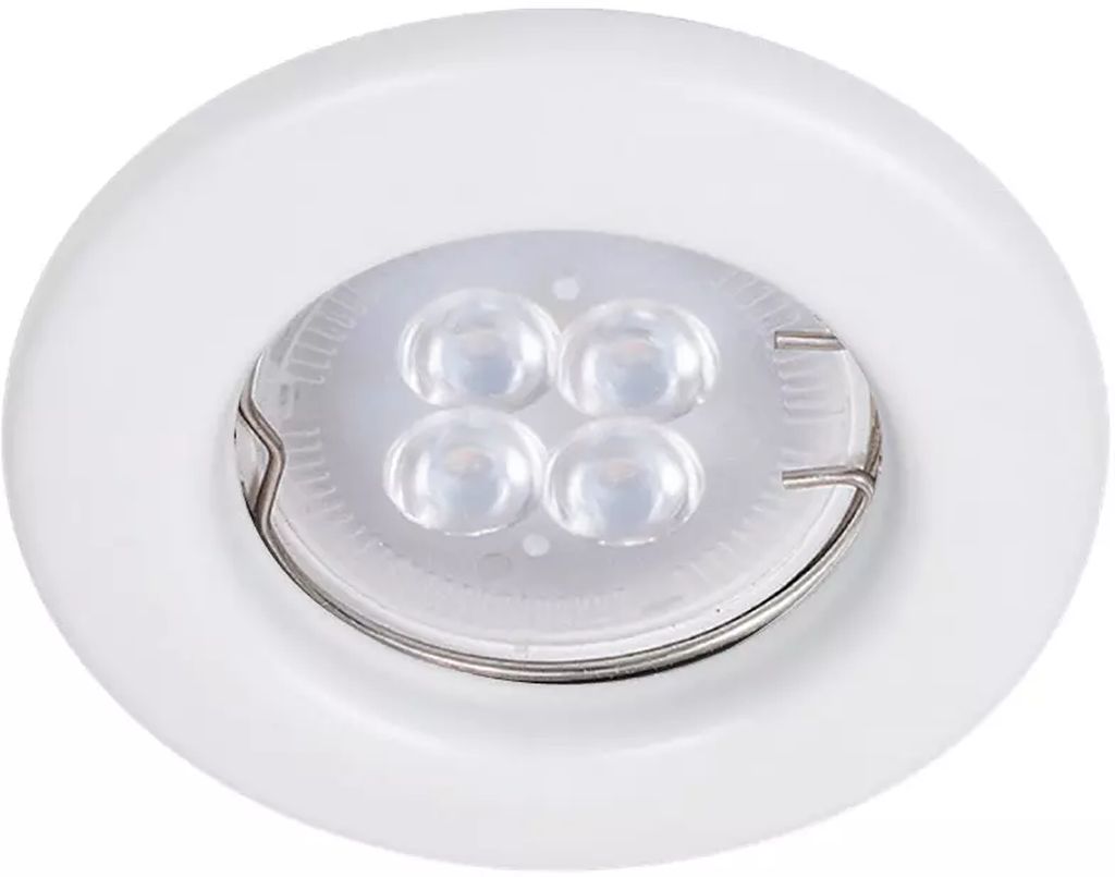 PORTA LAMPARA PARA MR BASE BIPIN BASE GX5.3 TERMINADO BLANCO DE LAMINA DE ACERO (ALEZIO), TECNOLITE