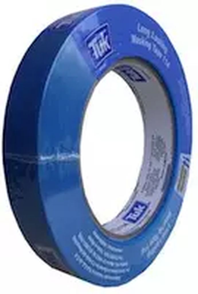 CINTA MASKING AZUL 18MMX50MT LARGA DURACION 114, TUK