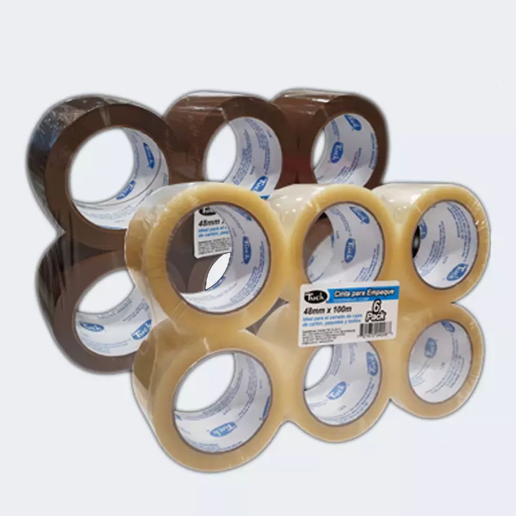 CINTA PARA EMPAQUE 48X50 TRANSPARENTE 278 (ACRILICA), TUK