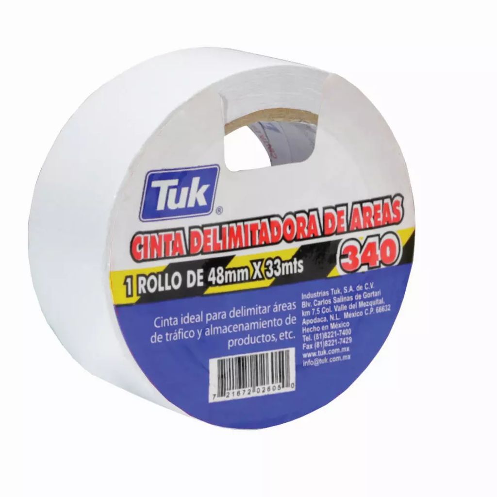 CINTA DELIMITADORA ADHESIVA 48MMX33MT BLANCA, TUK