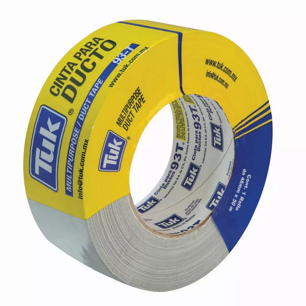 CINTA PARA DUCTO 48X50 GRIS PLATA 93T, TUK