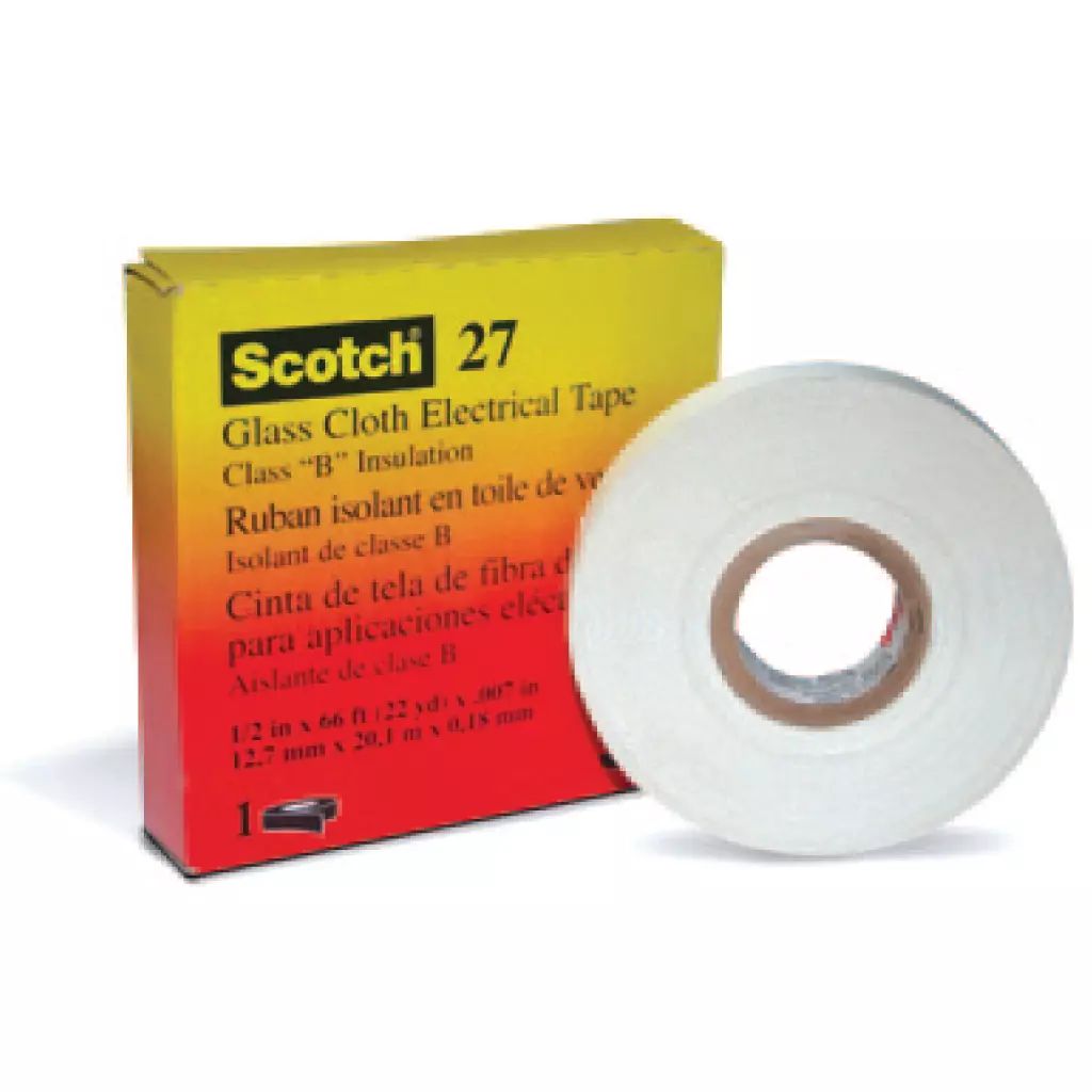 CINTA AISLANTE CLASE B DE TELA DE FIBRA DE VIDRIO SCOTCH 18MMX20MT, 3M