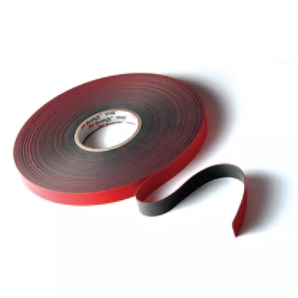 CINTA DE ESPUMA DOBLE CARA VHB ALTA TEMPERATURA USO GENERAL GRIS 19MM X 33MT, 3M