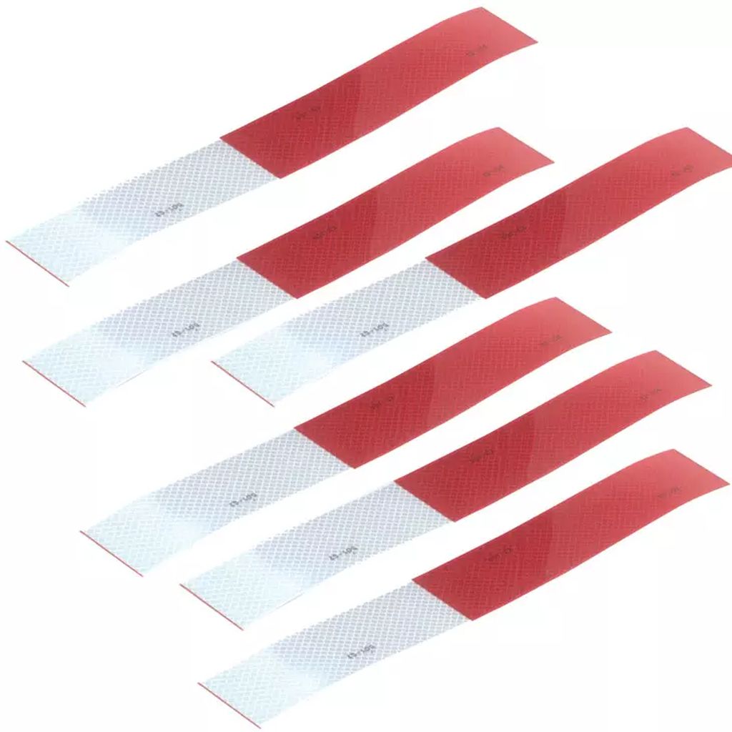 CINTA ADHESIVA REFLEJANTE 983 TIRA DE 2"X18" BLANCO-ROJO (6 PZAS), 3M