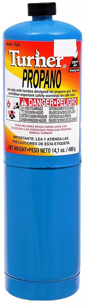 GAS PROPANO PARA PLOMERIA 400GR (15.1 OZ) AZUL, TURNER