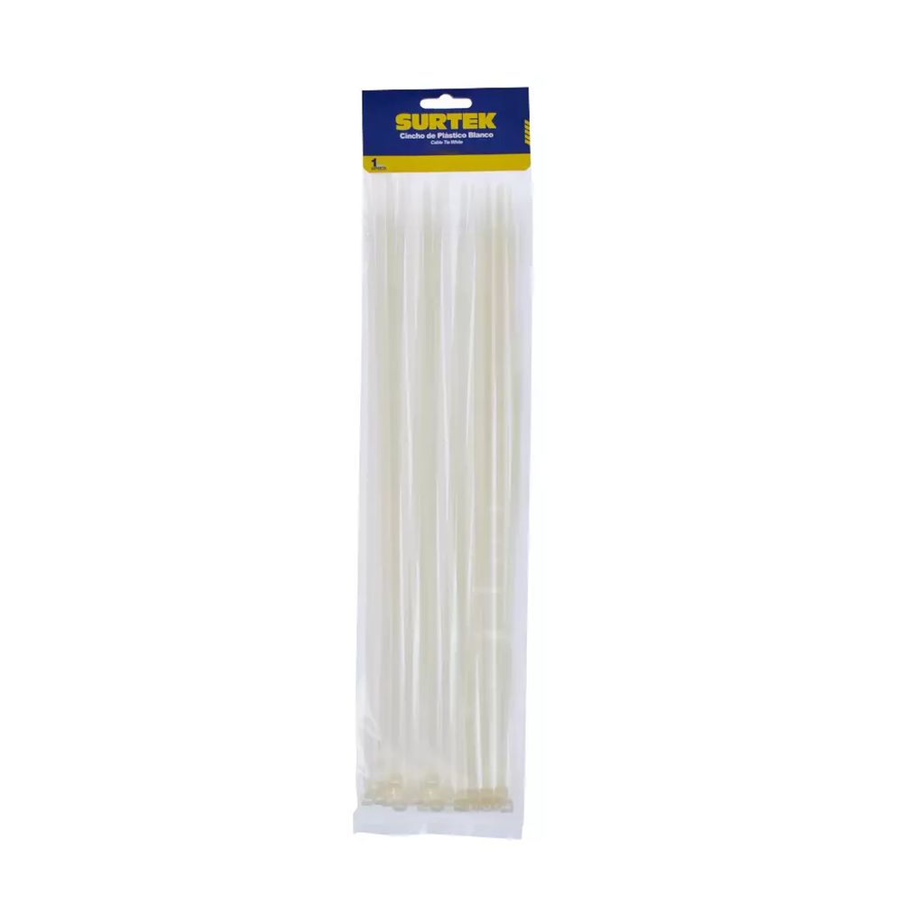 CINCHOS DE PLASTICO 300MM X 4.6MM BLANCO (50 PZAS), SURTEK