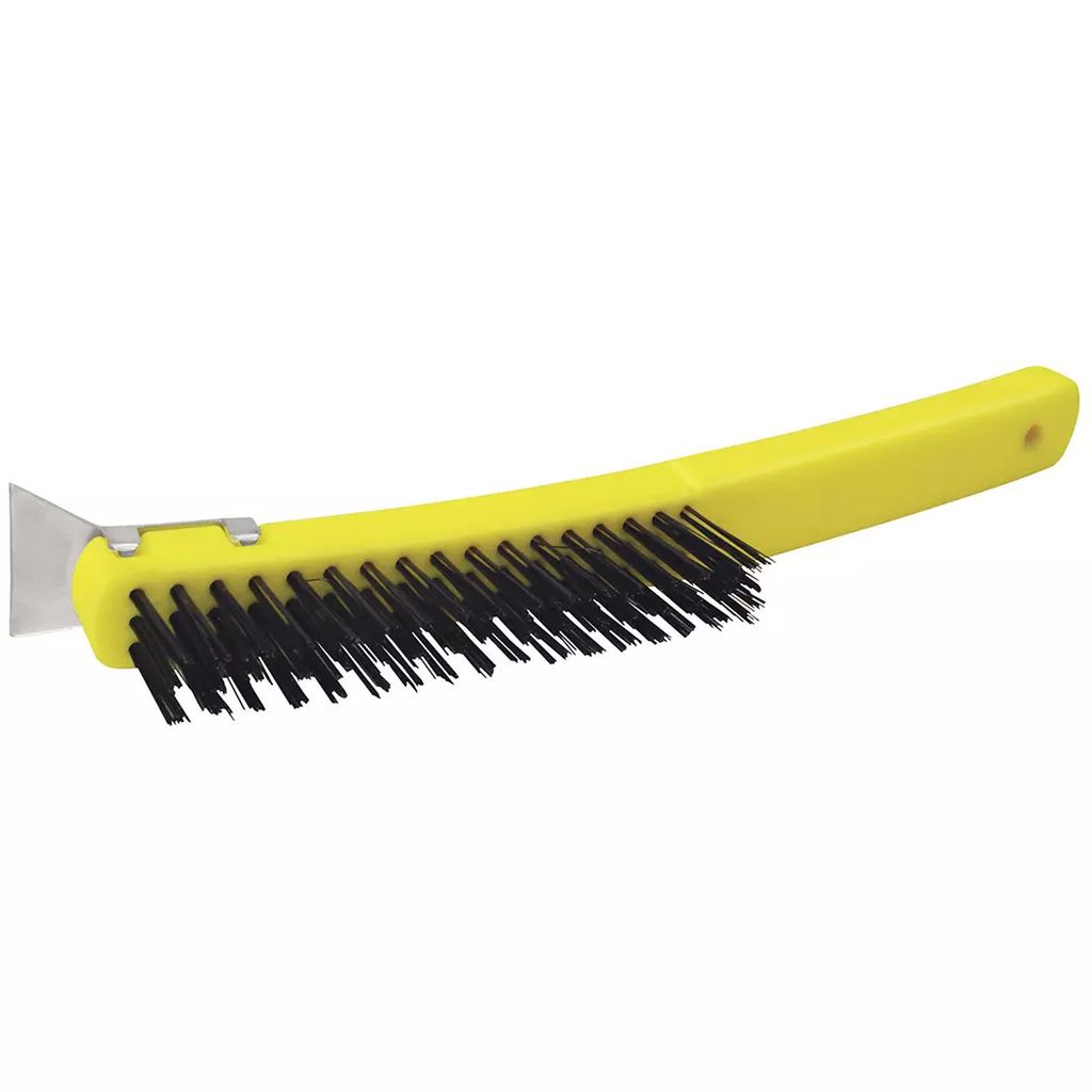 CEPILLO DE ALAMBRE 1"X0.014" 3X17 HILERAS ACERO CON RASQUETA, SURTEK