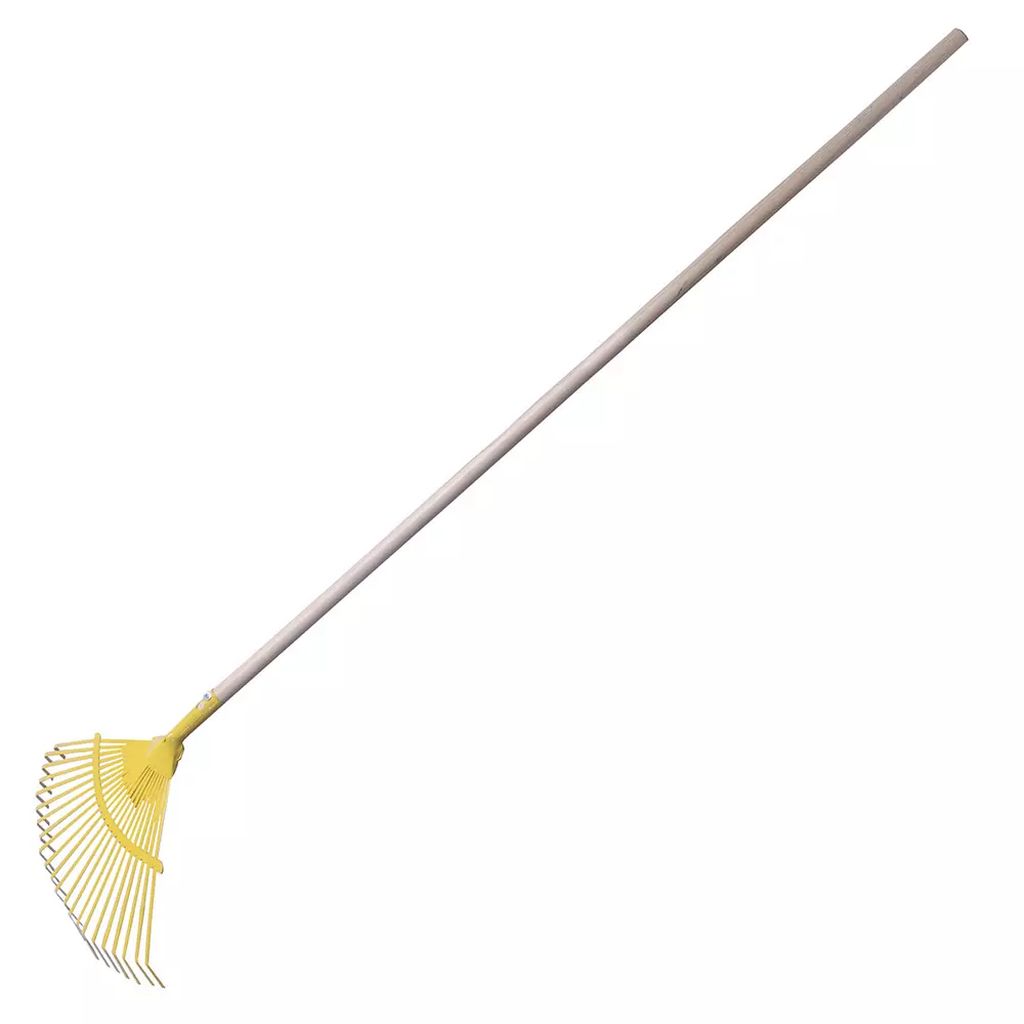 ESCOBA PARA JARDIN METALICA 22 DIENTES MANGO MADERA, SURTEK