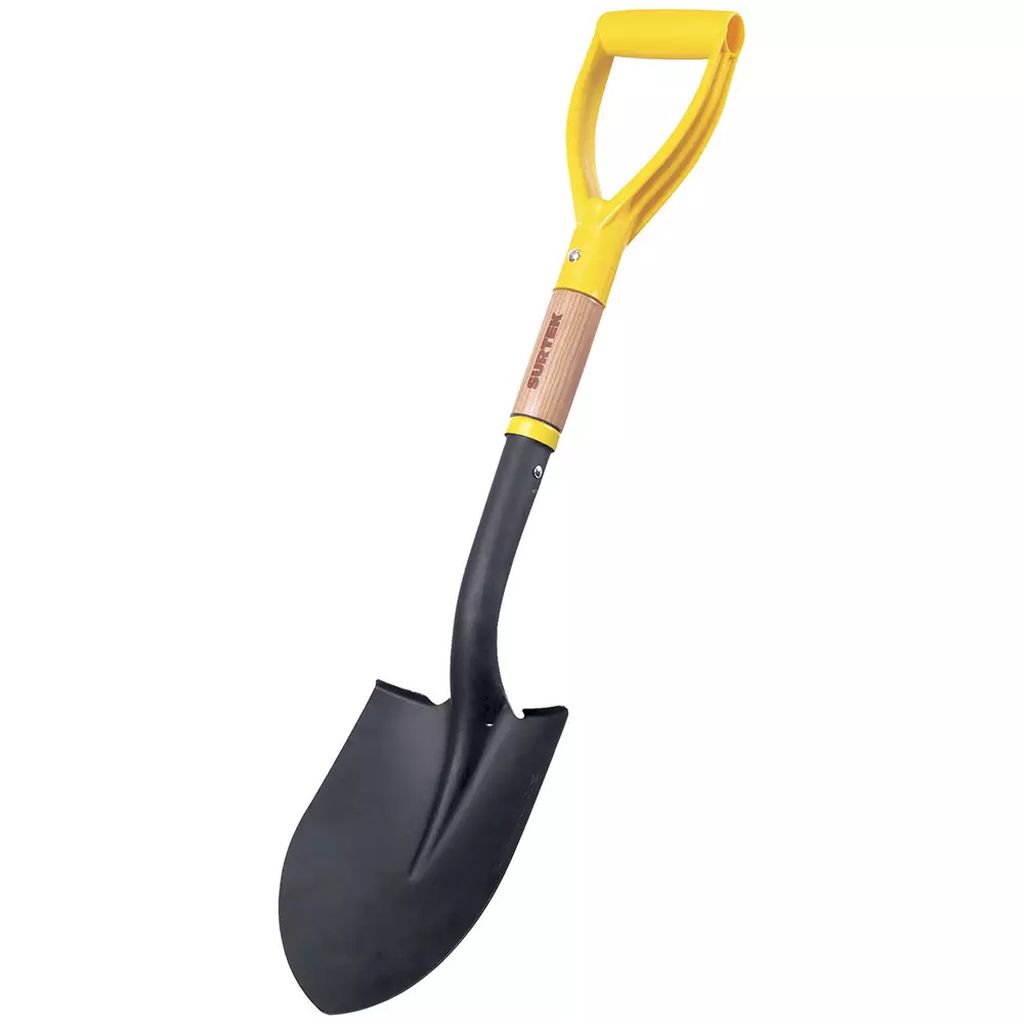 PALA REDONDA MANGO CORTO 20" EN Y PLASTICO CAJUELERA, SURTEK