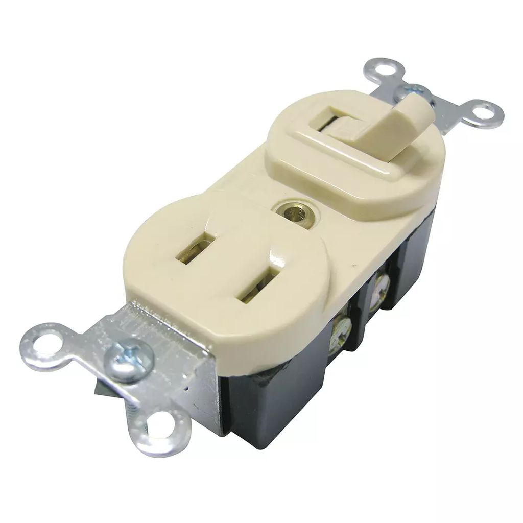 [U1 136550] APAGADOR ELECTRICO SIN PLACA SENCILLO CON CONTACTO DE PALANCA MARFIL, SURTEK