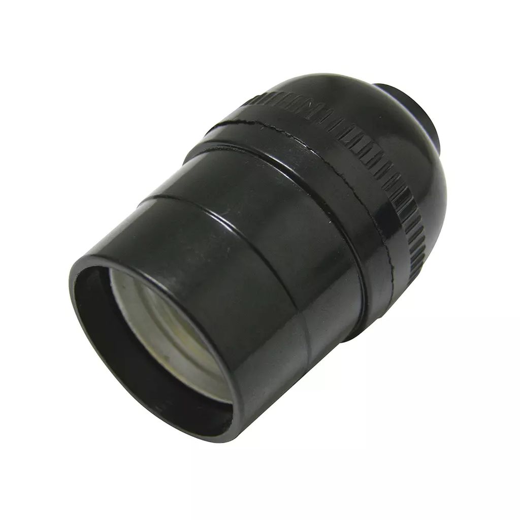 PORTA LAMPARA DE BAQUELITA SENCILLO NEGRO, SURTEK