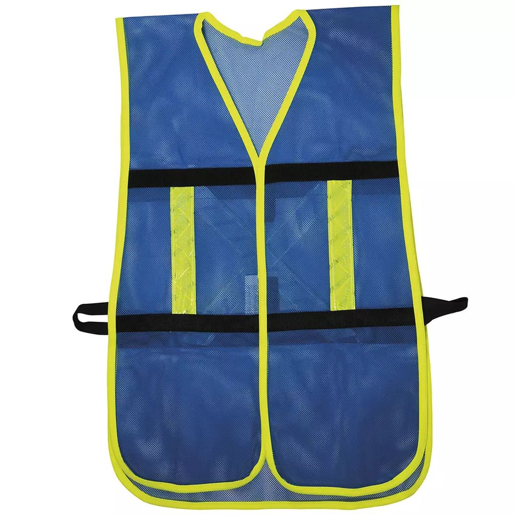 CHALECO DE SEGURIDAD MALLA AJUSTABLE GANCHO AZUL, SURTEK