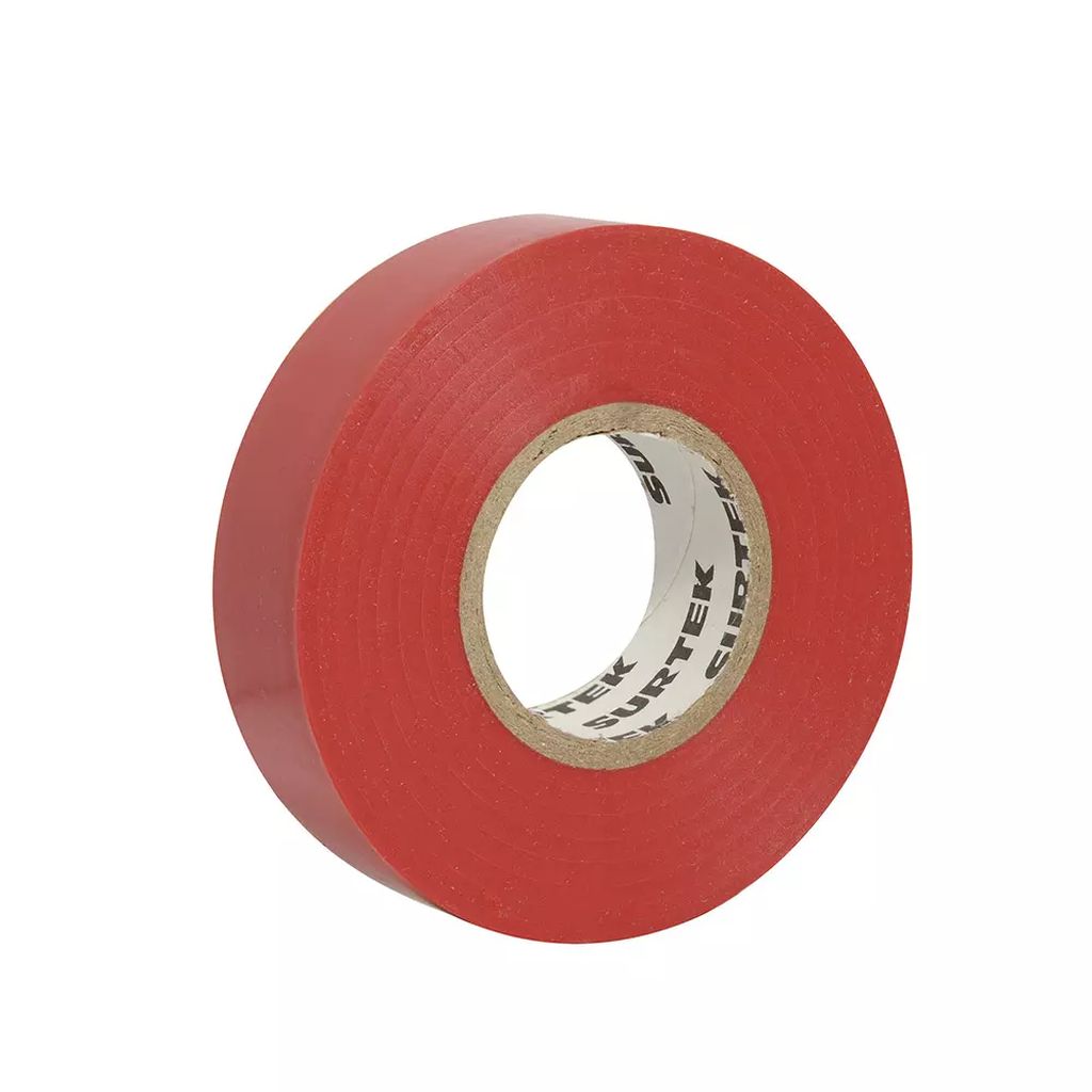 CINTA AISLANTE 19X18 VINIL ROJA, SURTEK