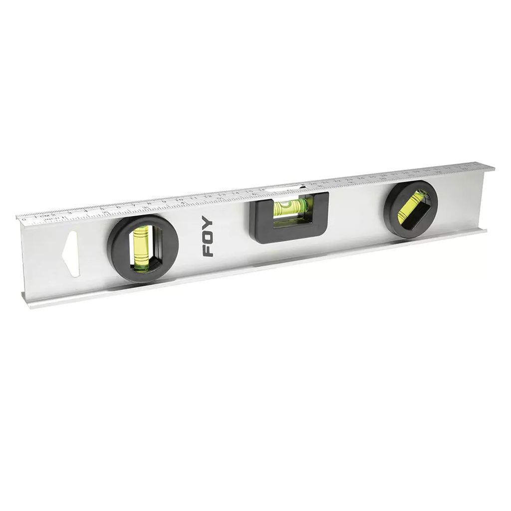 NIVEL DE ALUMINIO 24" 3 GOTAS, FOY