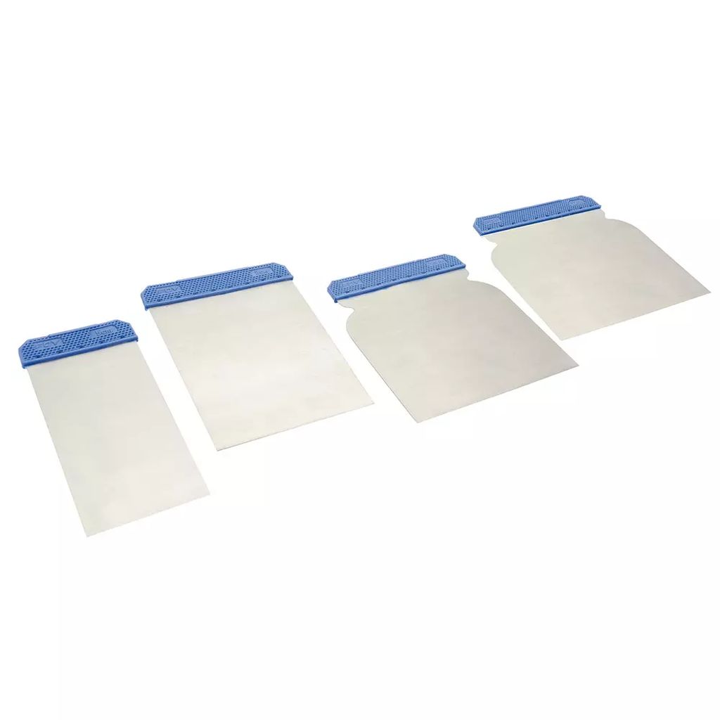 JUEGO DE CUÑAS PARA PINTOR CON MANGO PLASTICO 5, 8, 10, 12 CM (4 PZAS), FOY