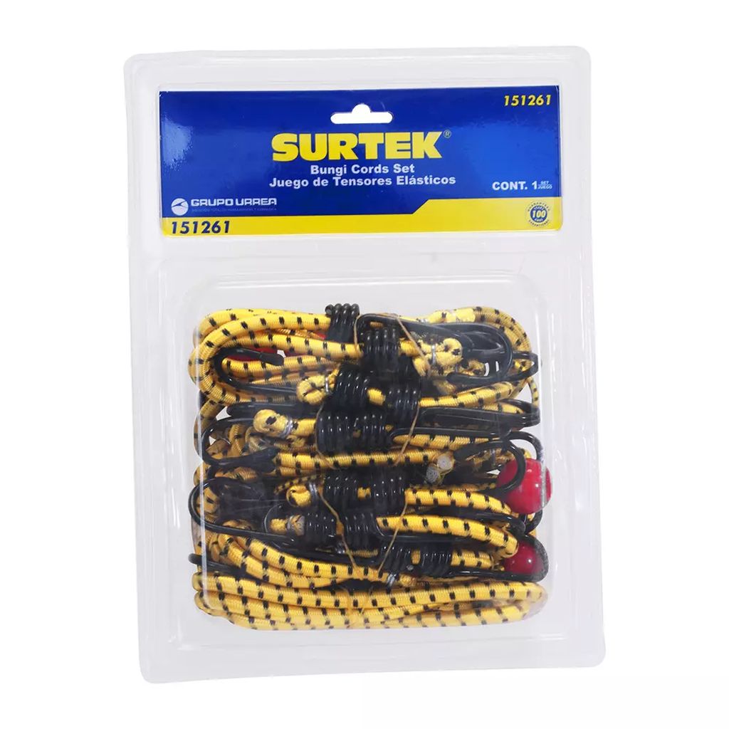 JUEGO DE TENSORES ELASTICOS VARIAS MEDIDAS (24 PZAS), SURTEK