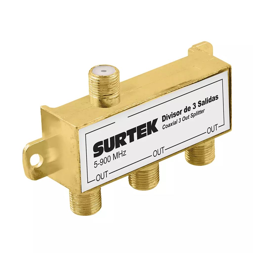 DIVISOR COAXIAL 1 ENTRADA 3 SALIDAS, SURTEK