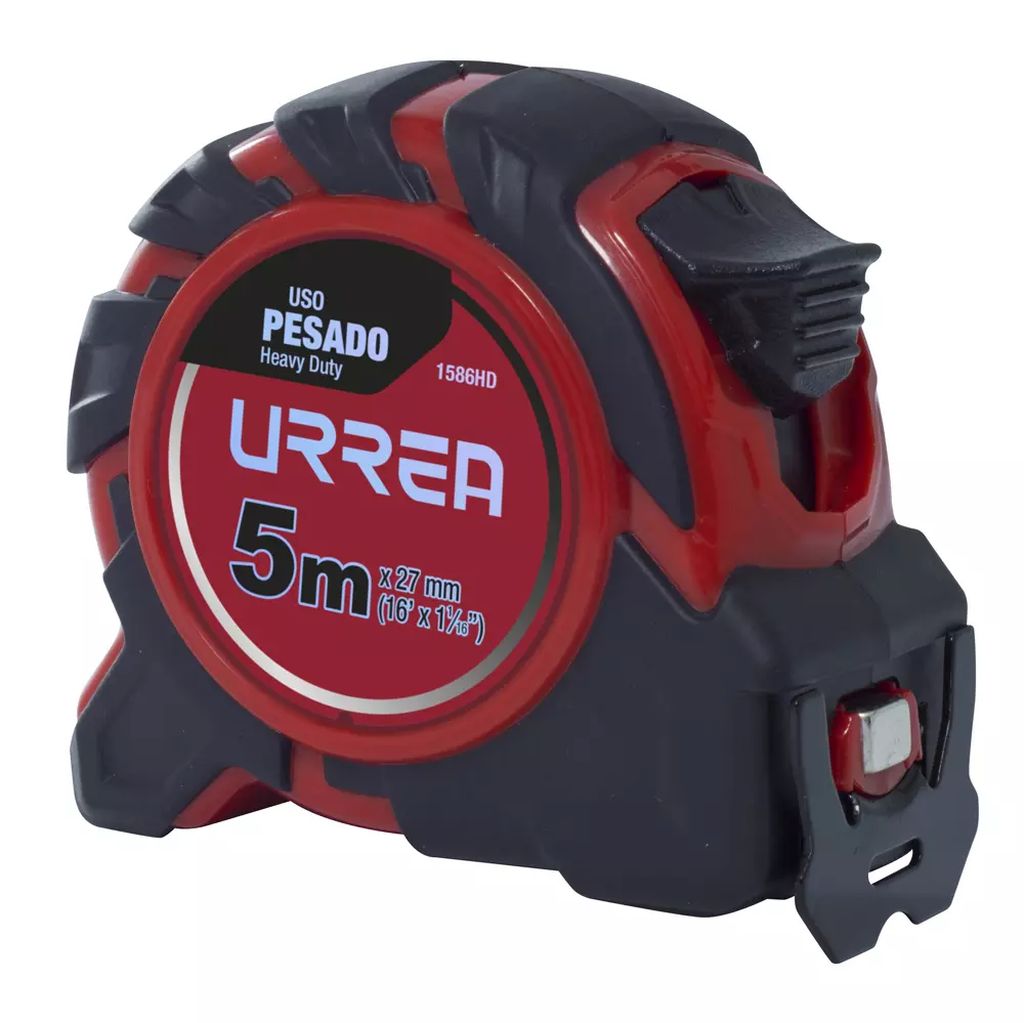 FLEXOMETRO 5.0MT X 27MM ANTI-IMPACTO USO PESADO, URREA