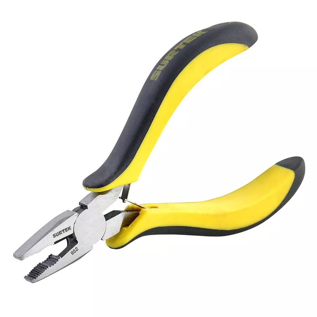 PINZA PARA ELECTRICISTA 4.1/2" CORTE LATERAL C/RESORTE (MINI), SURTEK
