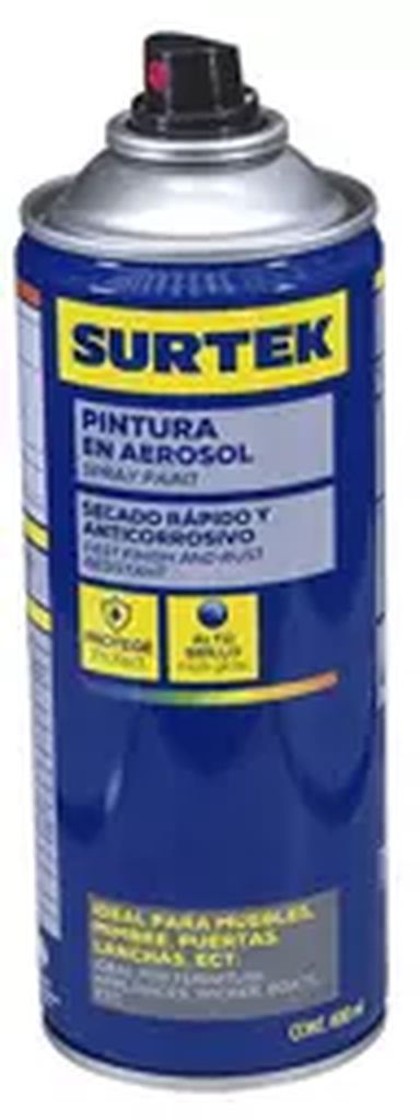 PINTURA EN AEROSOL 400ML NEGRO BRILLANTE, SURTEK
