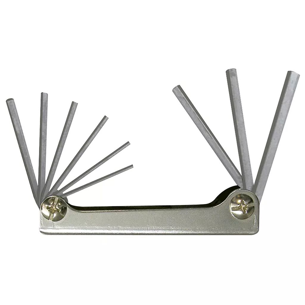 JUEGO DE LLAVES HEXAGONALES FRACCIONAL (9 PZAS) METALICA T/NAVAJA 5/64" A 1/4", SURTEK