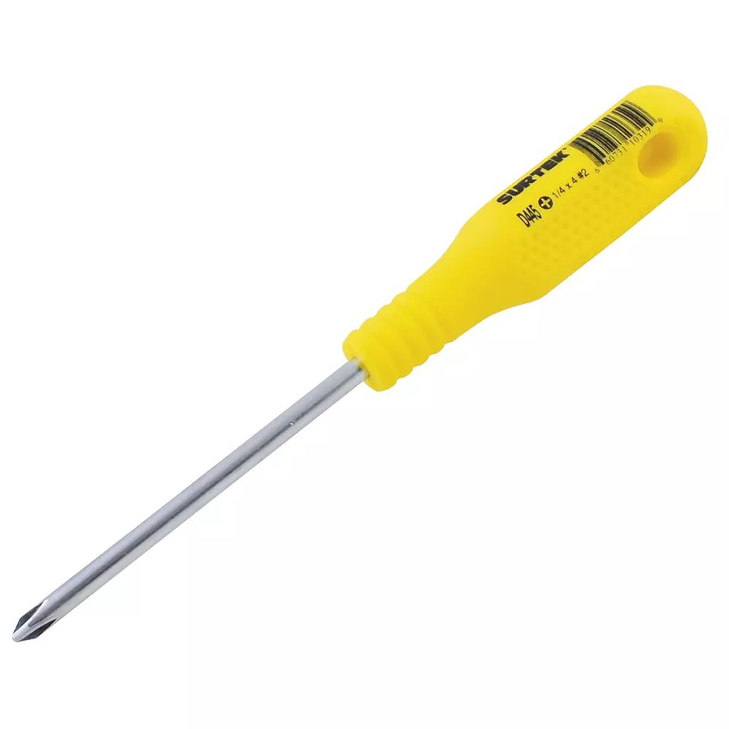 DESARMADOR PHILLIPS #2 1/4" X4" (AMARILLO), SURTEK
