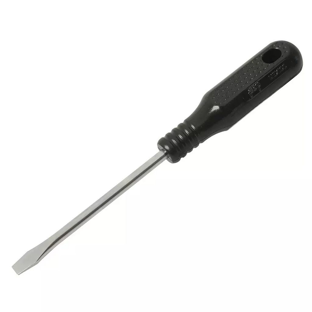 DESARMADOR PLANO 3/16"X4" (NEGRO) (BARRA REDONDA), FOY