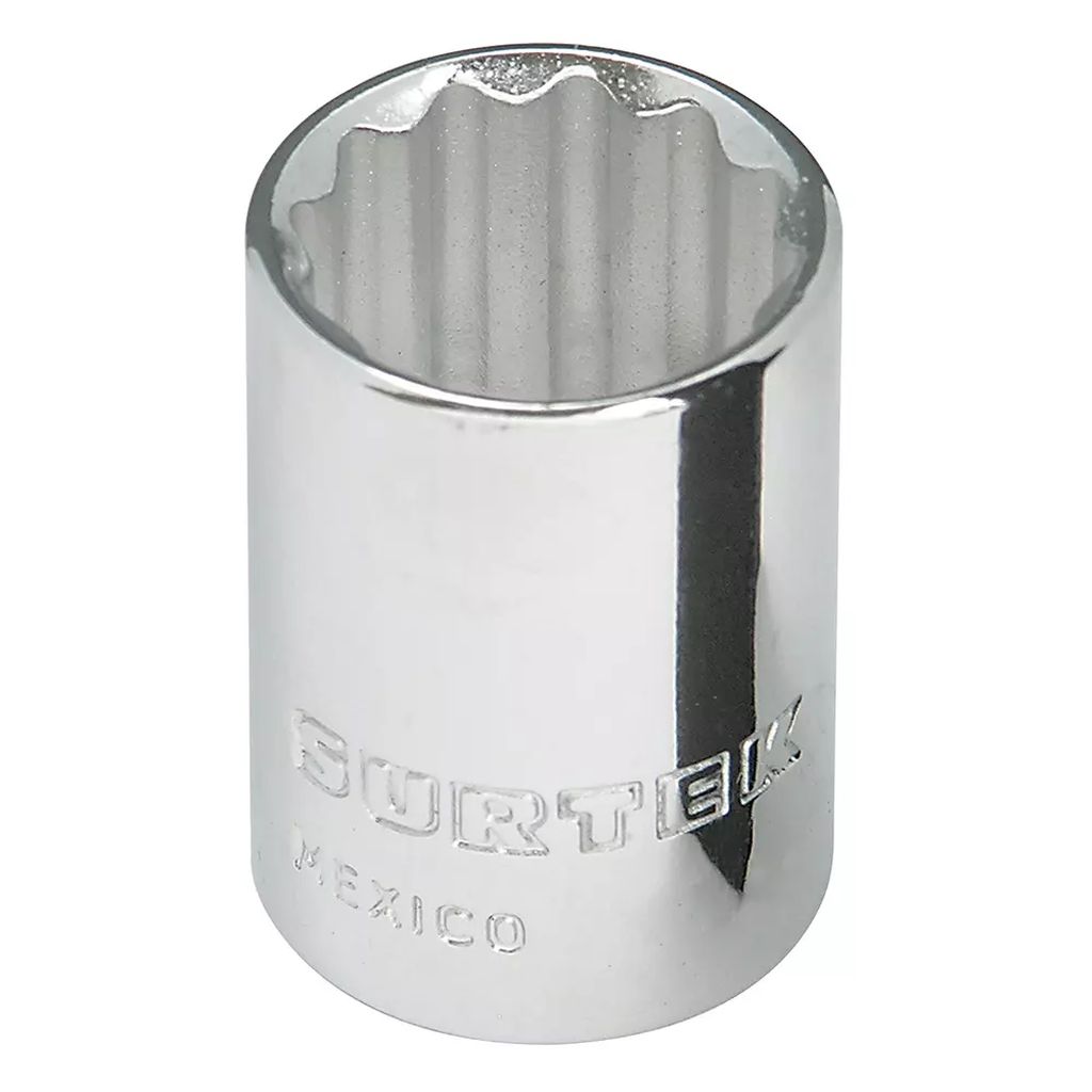 DADO CUADRO 3/8"X1/2" CORTO 12 PTAS., SURTEK
