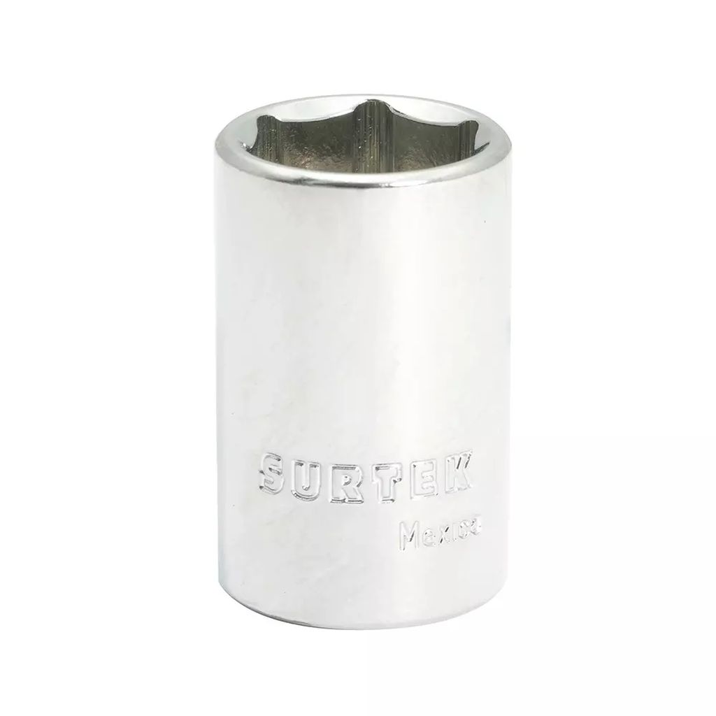 DADO CUADRO 1/2"X15MM CORTO 6 PTAS., SURTEK