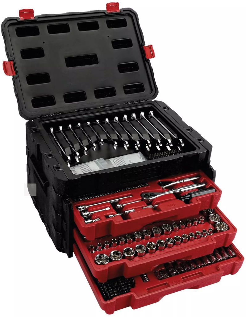 JUEGO DE DADOS Y ACCESORIOS COMBINADOS 450 PZAS BM, URREA